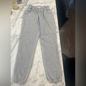 Women’s Abercrombie and Fitch Sweatpants Grey Ruffle Soft A&F Collection S small